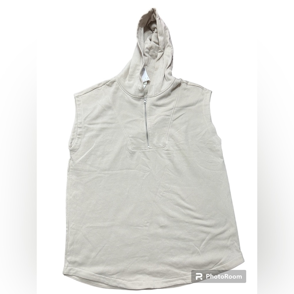 H&M solid hooded oversized vest size L NWT